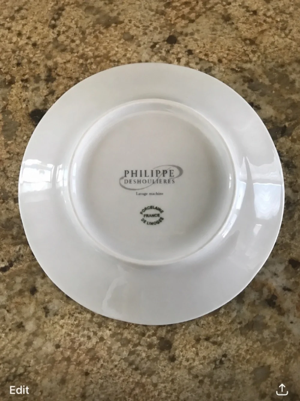 Porcelain canapé appetizer plates  PHILIPPE DESHOULIERE set of 6 New In Box